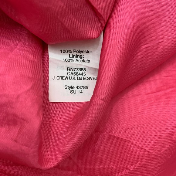 J.CREW Hot Pink Spaghetti Strap Mini Dress 0 - Picture 9 of 11
